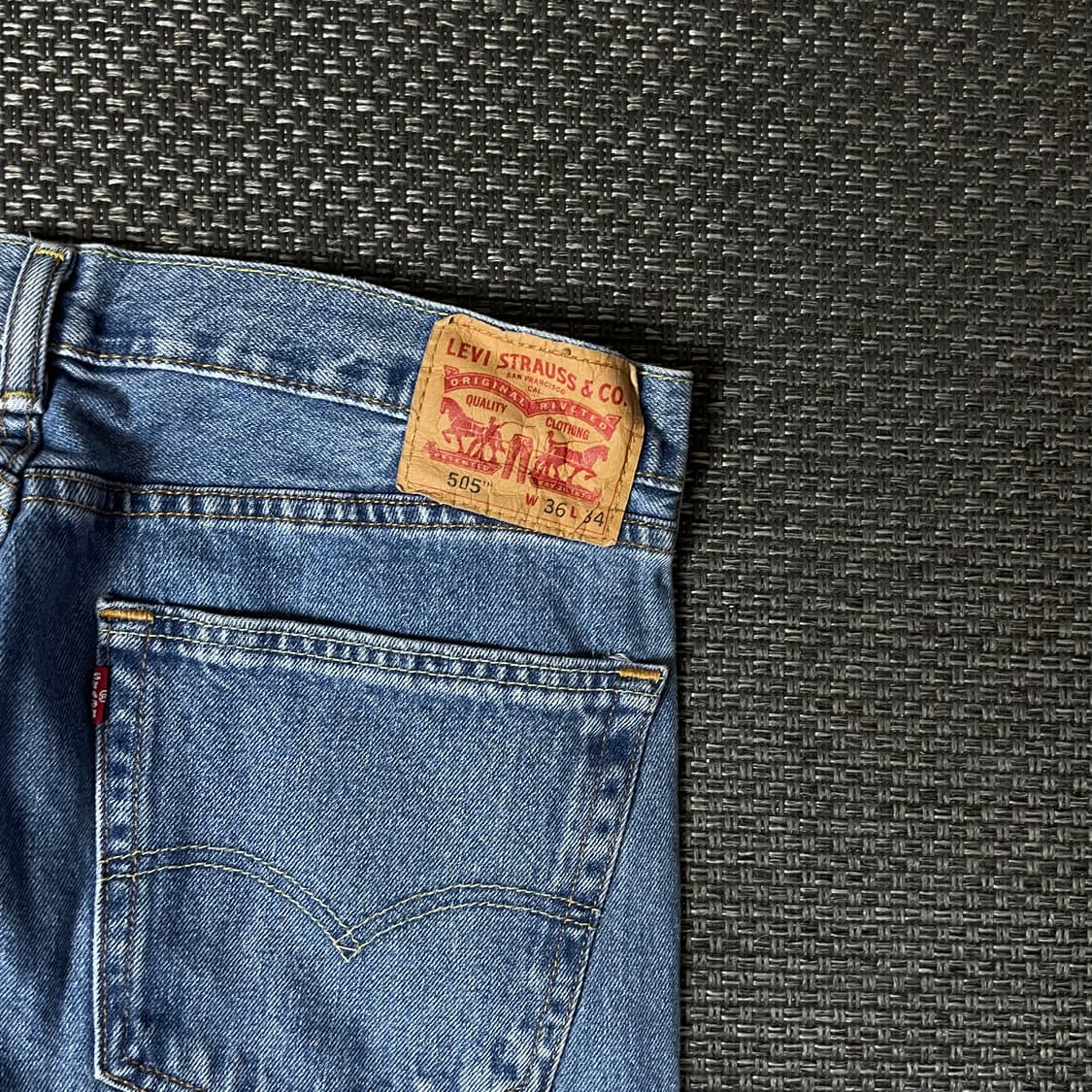 (36) 리바이스 505 36X34 중청 데님 팬츠 상품이미지4