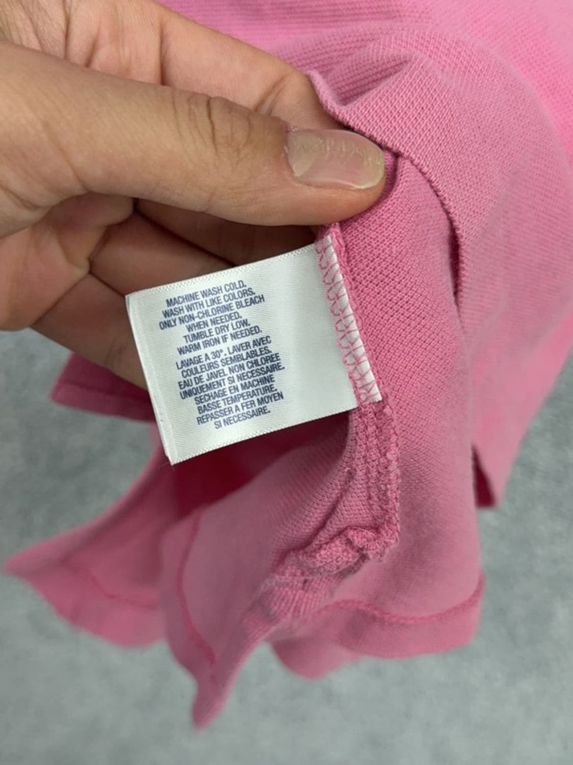 폴로 랄프로렌 핑크 빅포니 빈티지 반팔 카라티 L 상품이미지7