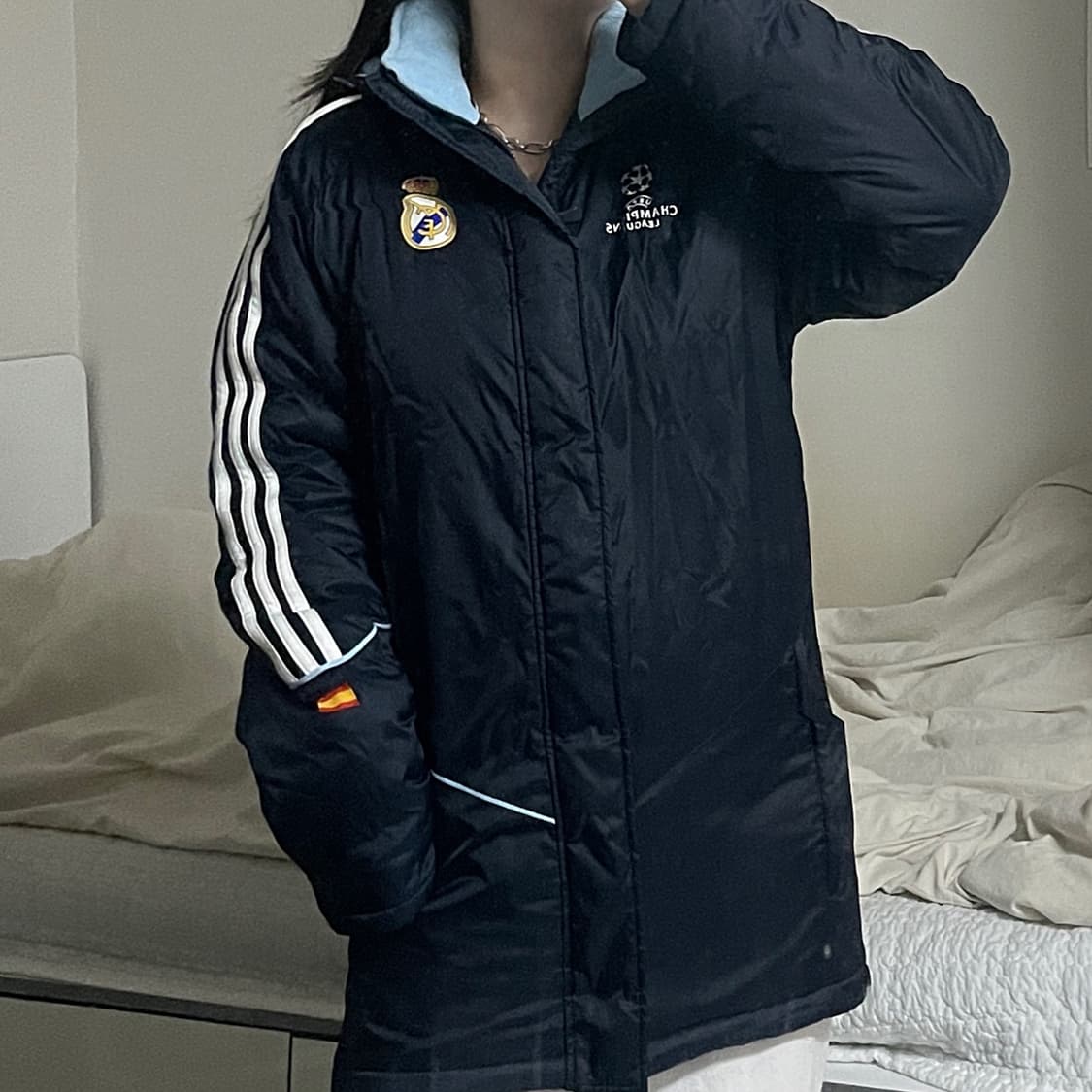 아디다스 레알마드리드 하늘네이비 패딩 상품이미지1