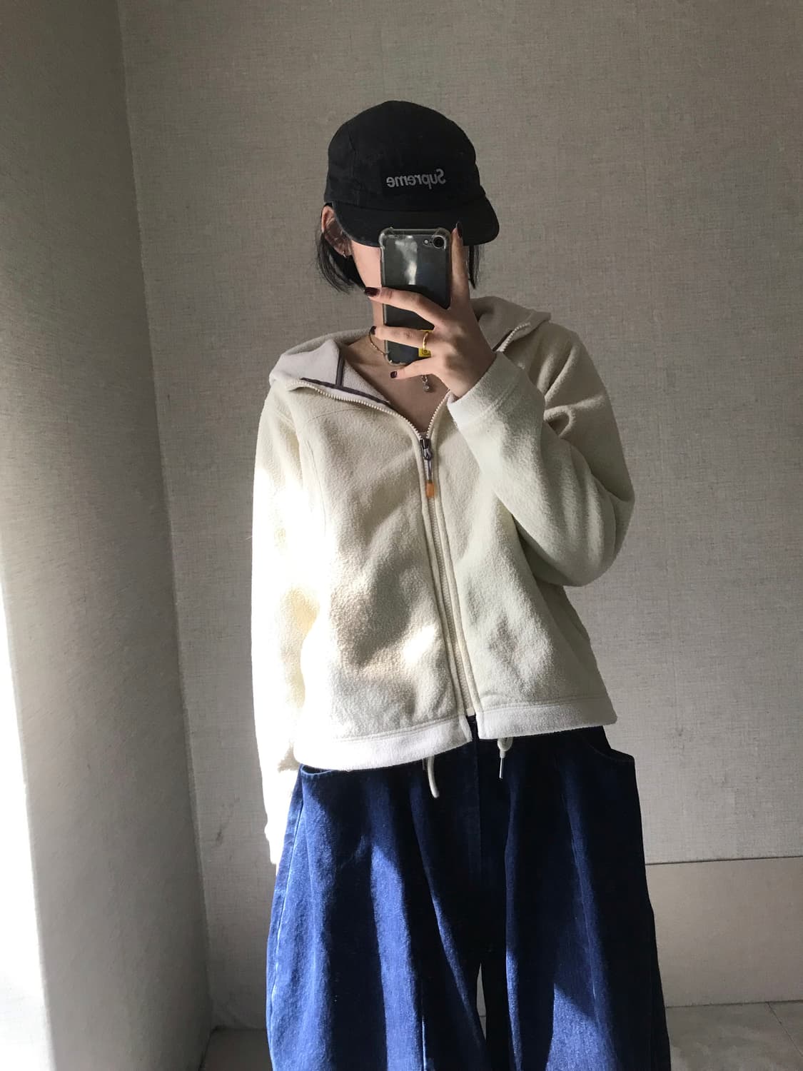 노페 아이보리 후리스 상품이미지3