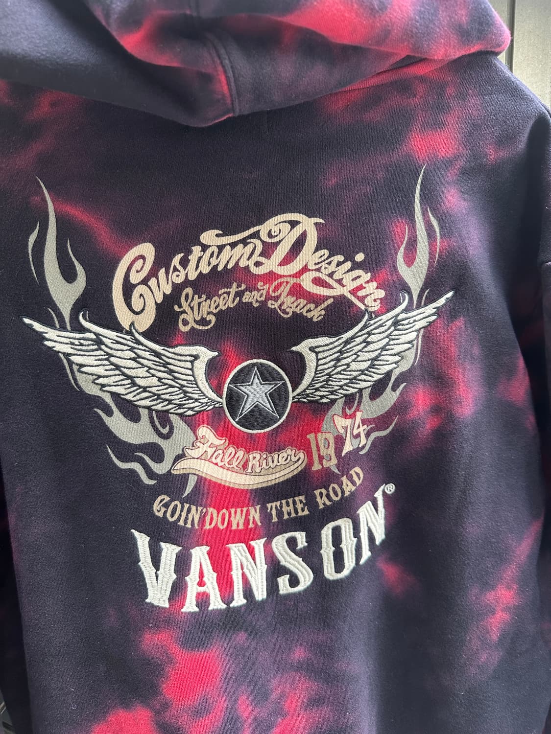 VANSON embroidery hood zip up 상품이미지5