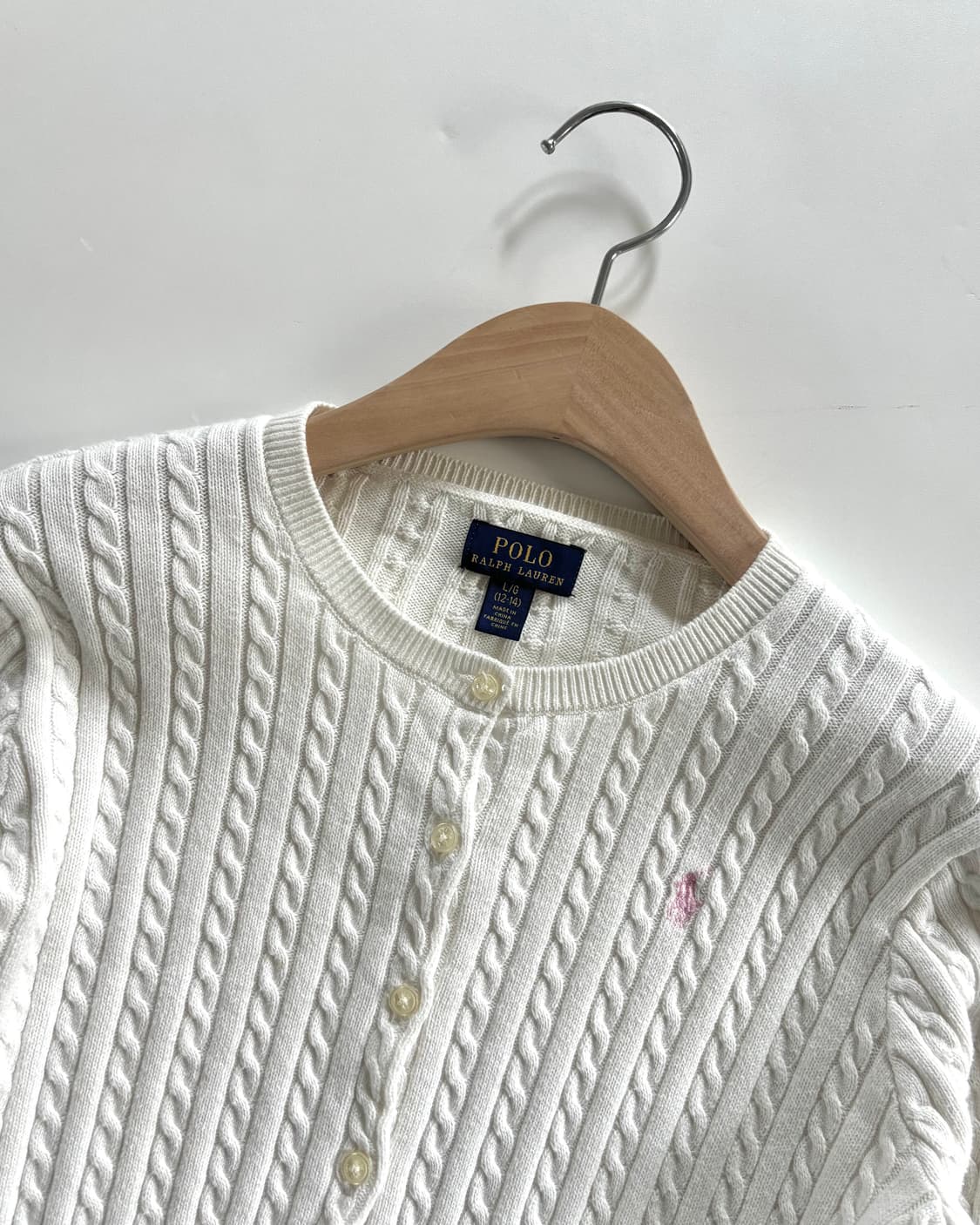 Polo 폴로 랄프로렌 걸즈 화이트 가디건 상품이미지4