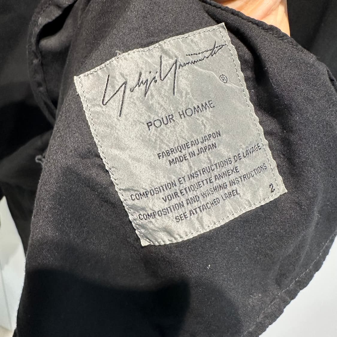 요지야마모토 뿌르옴므 스카프 텐셀 코트 상품이미지8