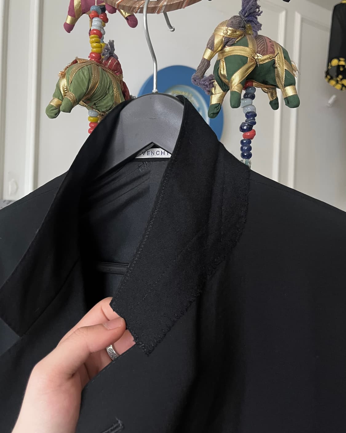 Old GIVENCHY Mohair & Wool Black Blazer 상품이미지5