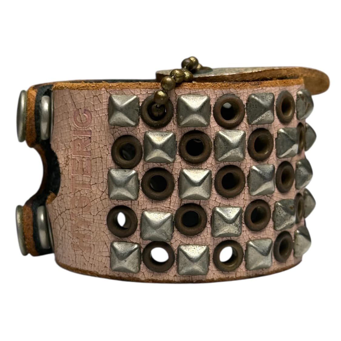 히스테릭 글래머 아카이브 핑크 스터드 가죽 팔찌 상품이미지1