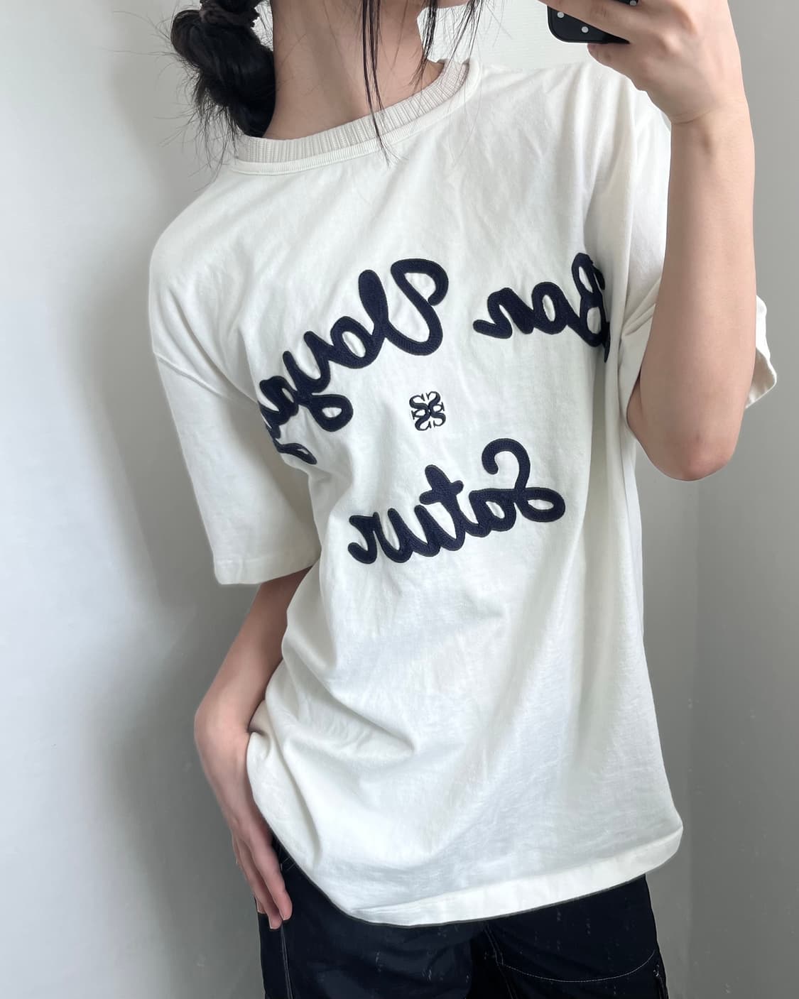 Satur 새터 아이보리 본보야지 티셔츠 상품이미지1