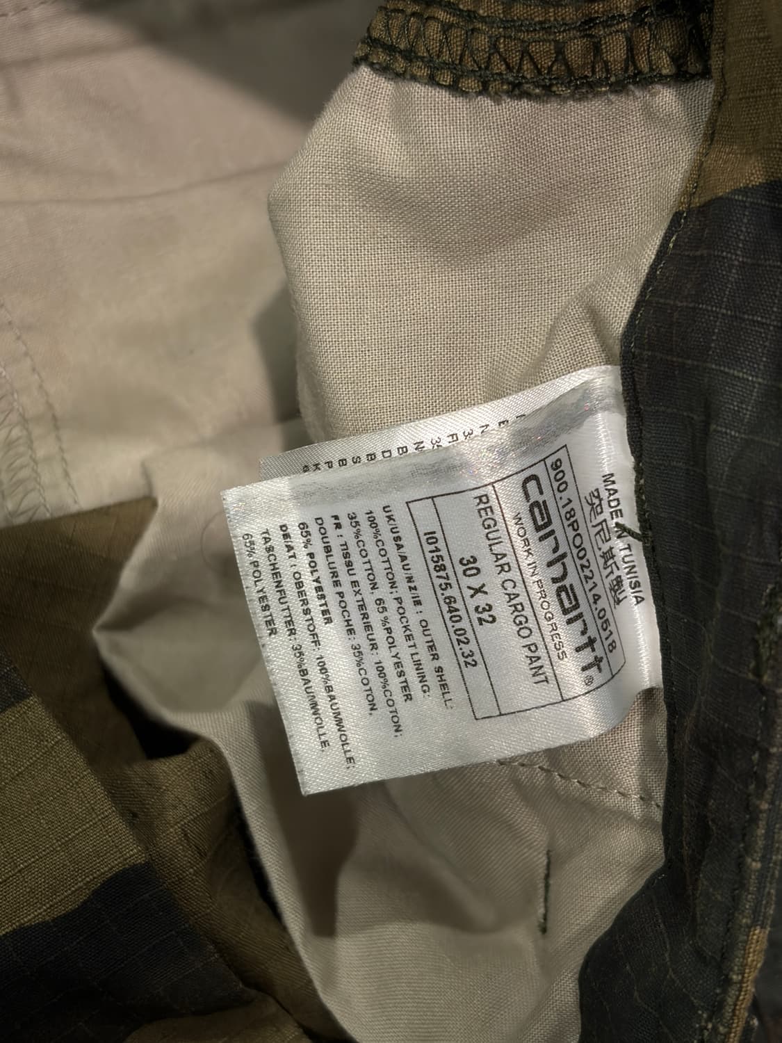 칼하트(Carhartt) 밀리터리 카모플라쥬 레귤러 팬츠   상품이미지3