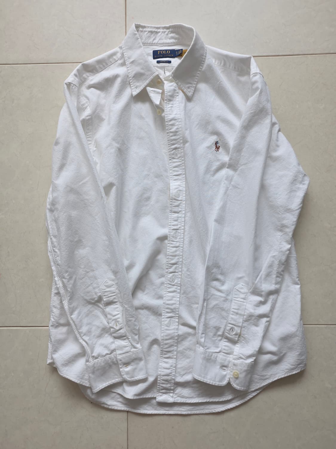 폴로 옥스포드셔츠 커스텀핏 XL 화이트 상품이미지1