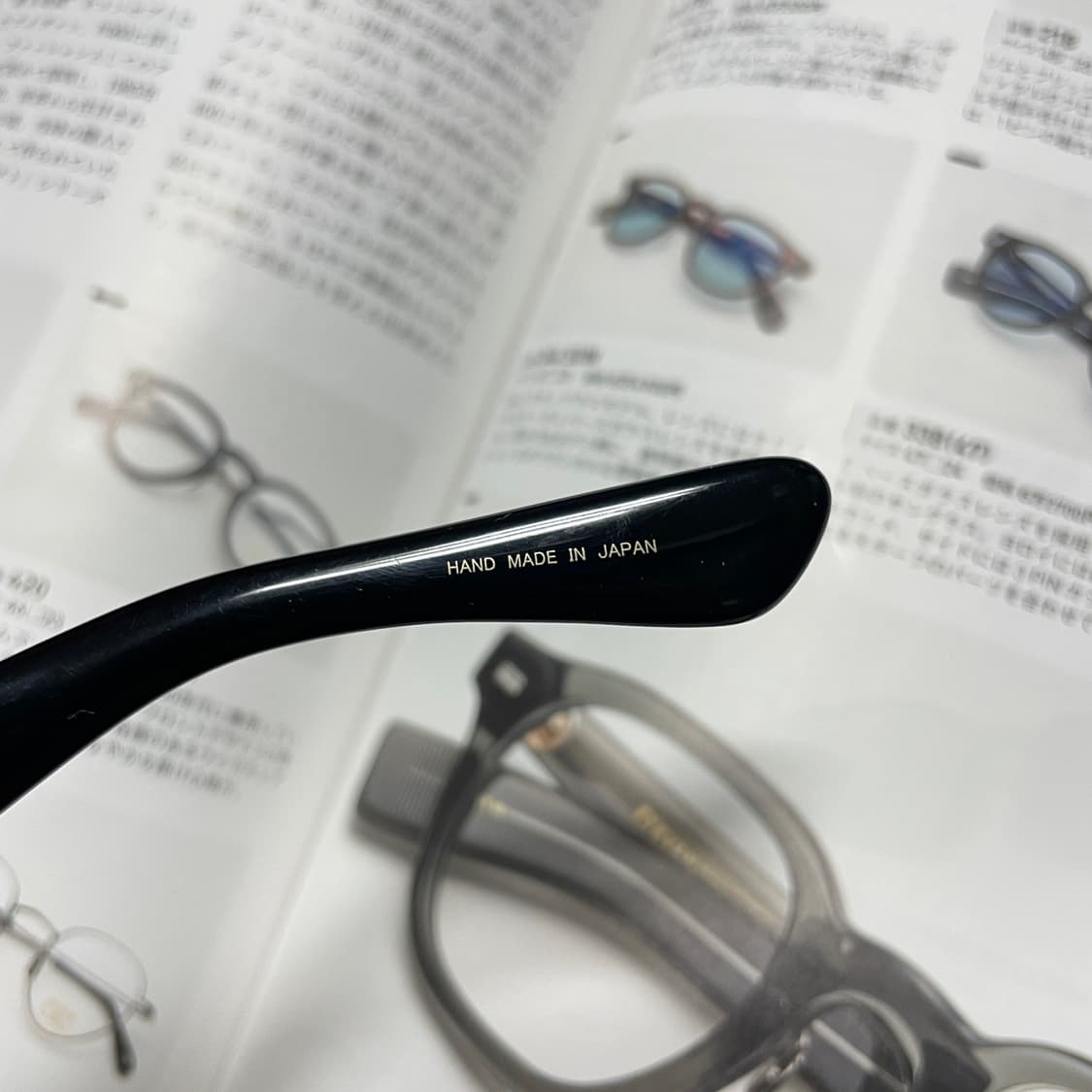 銘品晴夫作 하루오사쿠 셀룰로이드 일본 장인 뿔테 검정 안경 상품이미지7