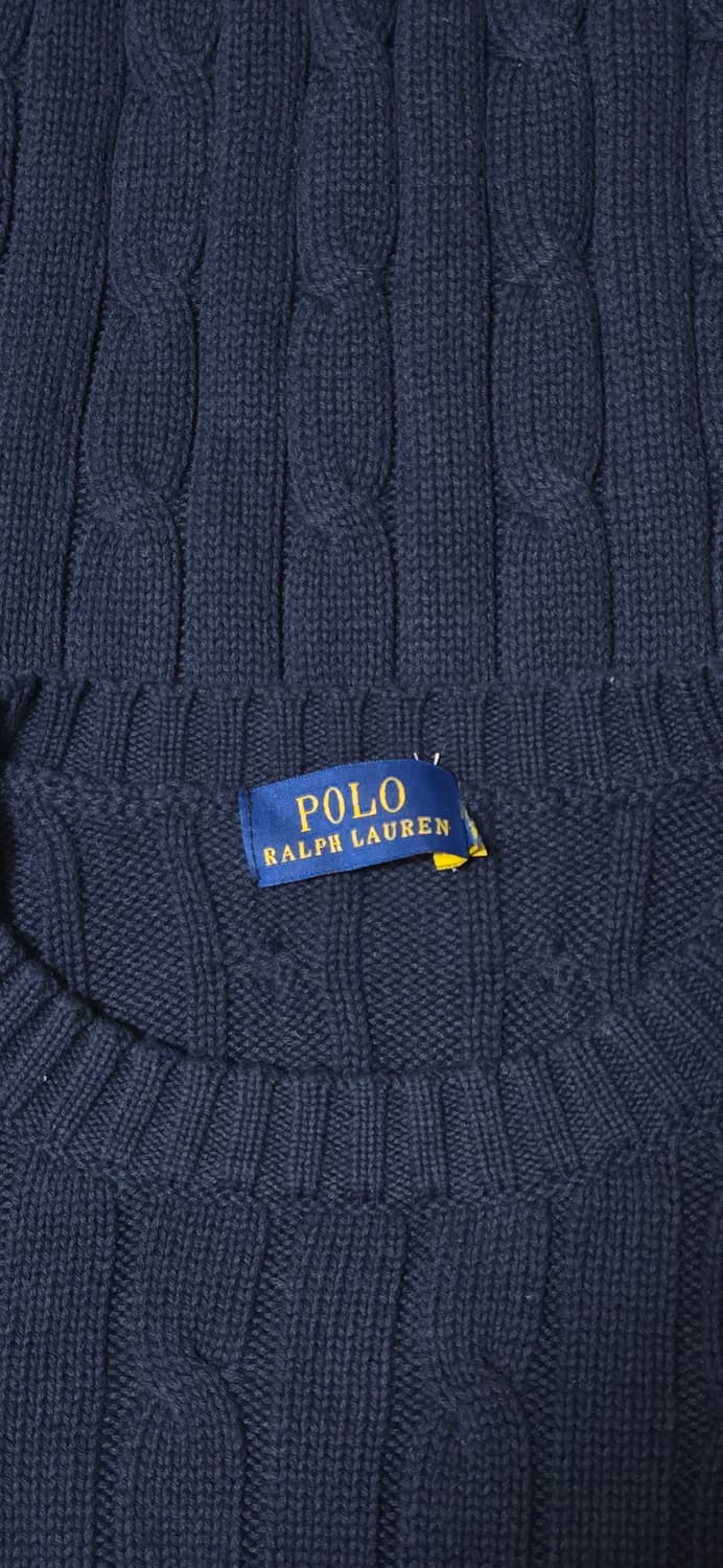 폴로 랄프로렌 케이블 반팔 니트 네이비 55 상품이미지3