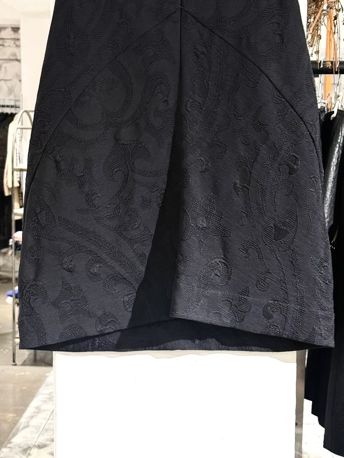 질샌더 블랙 자카드 실크 블렌드 미디 스커트 상품이미지6