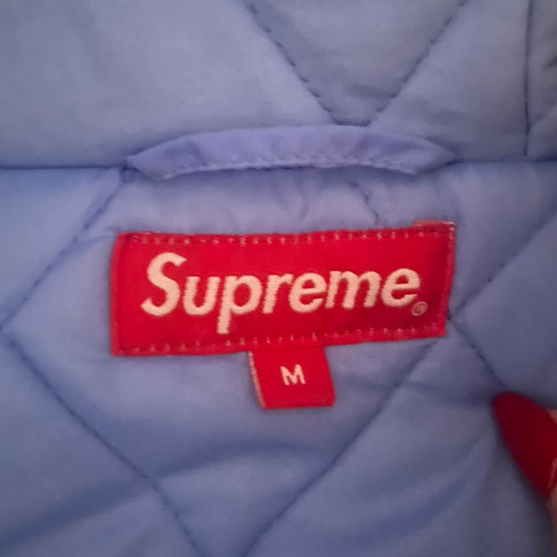 슈프림 슬리브 스크립트 사이드라인 자켓 화이트 상품이미지3