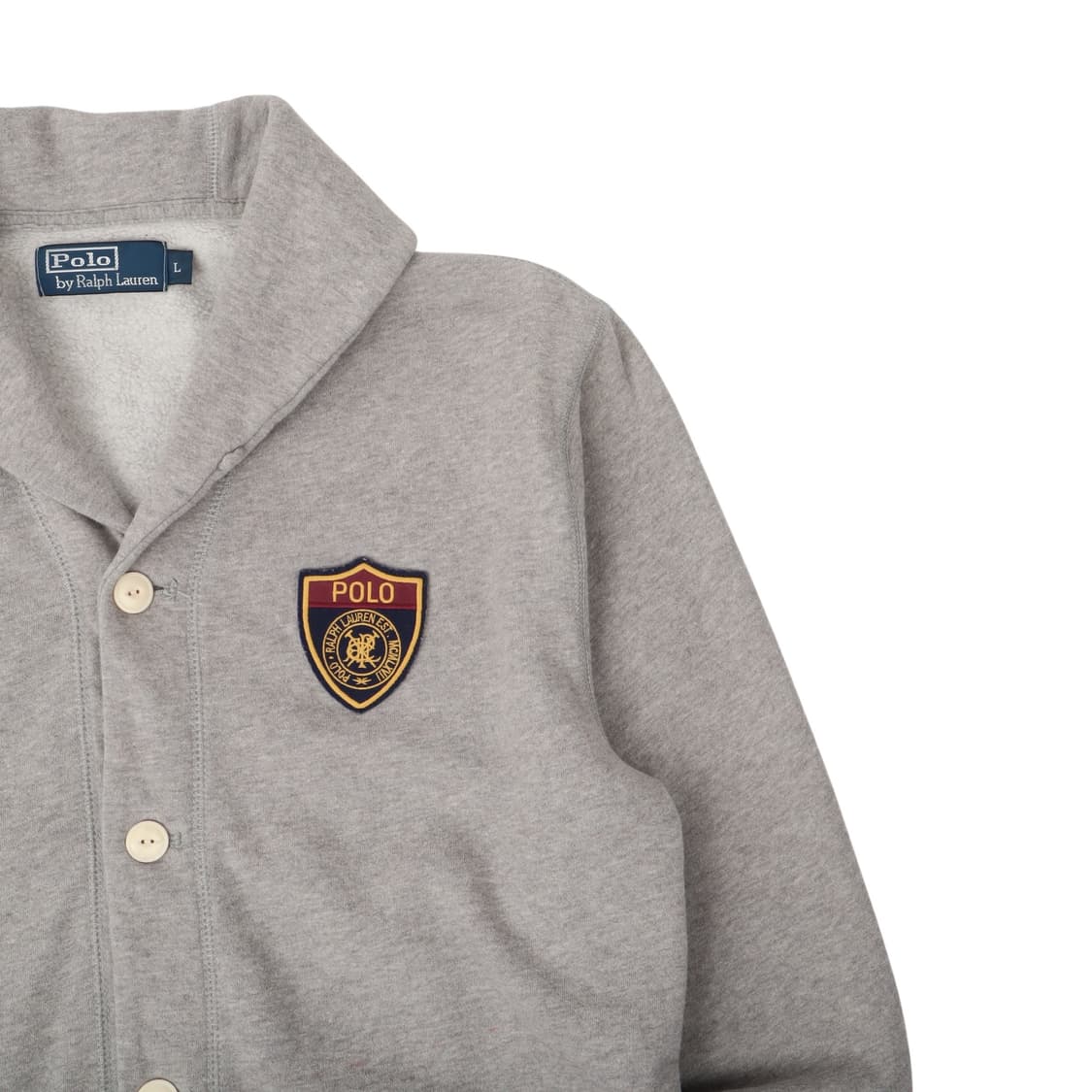 폴로 랄프로렌 그레이 쉴드패치 코튼 가디건 상품이미지3
