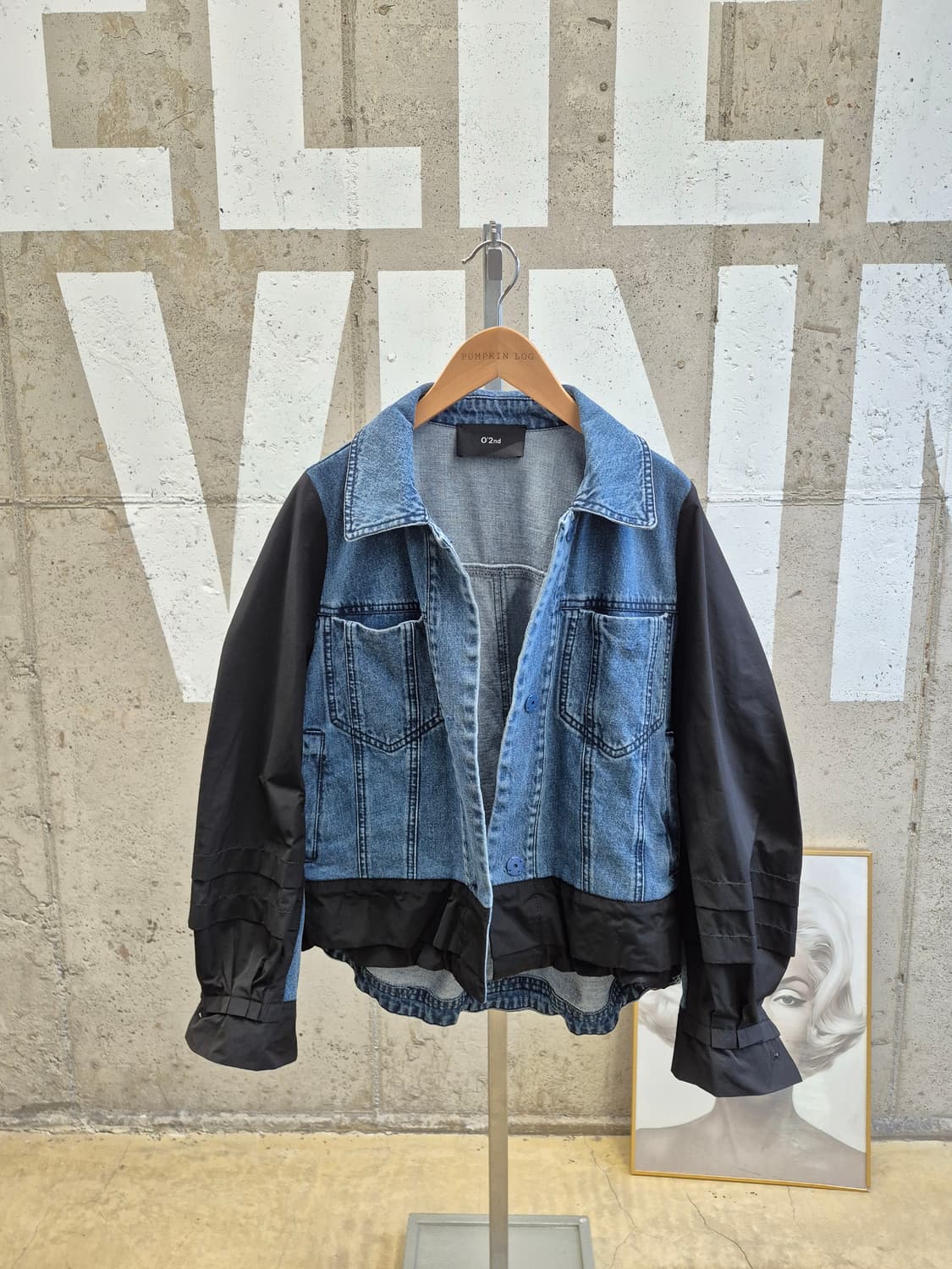 O'2nd 오즈세컨 배색 데님 자켓 상품이미지1