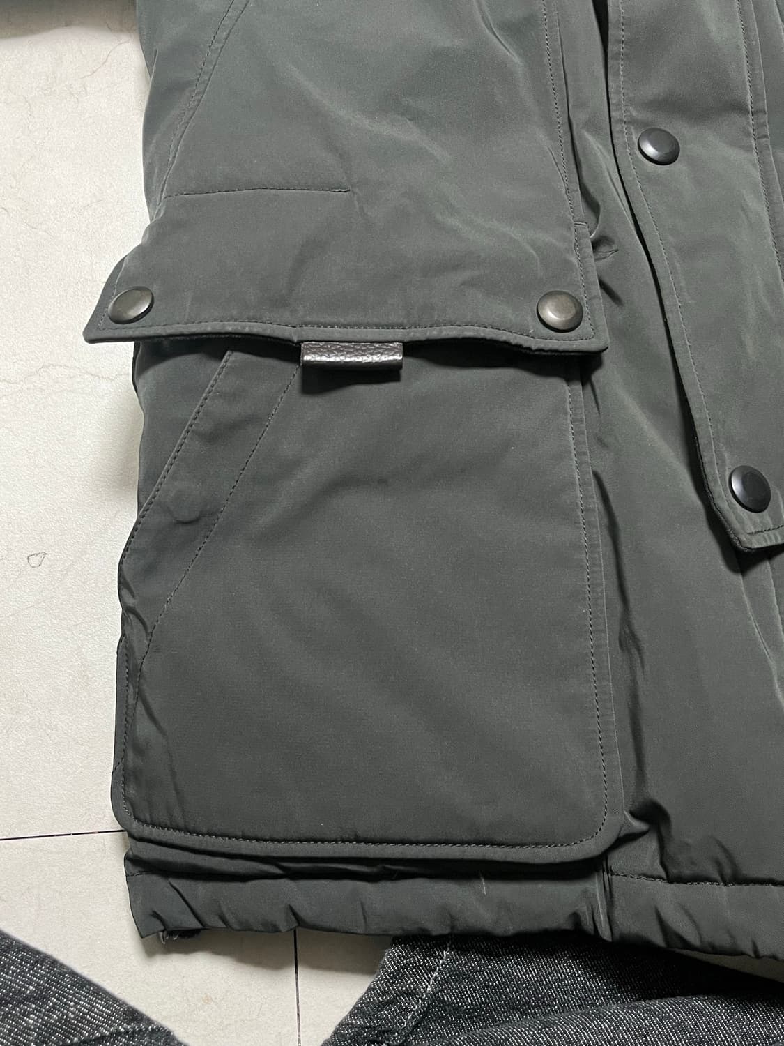 타임 13FW 라쿤 퍼 구스다운 레더 파카 105 상품이미지9