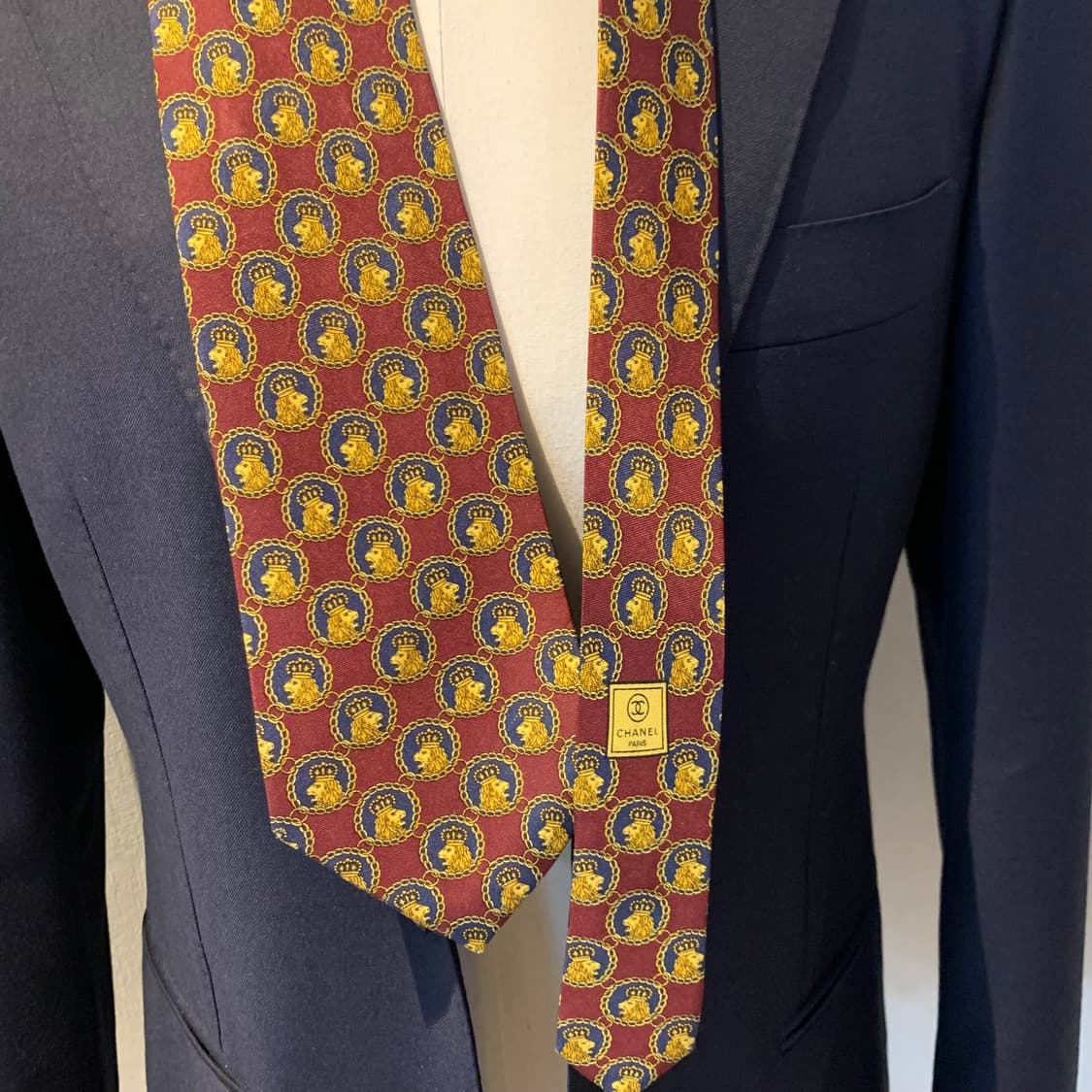 샤넬(CHANEL) 기하학적패턴 이태리 100실크 명품넥타이 A+등급 상품이미지2