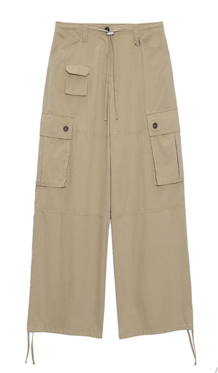 (아일릿 이로하 착용) W CARGO WIDE PANTS D/BEIGE 상품이미지4
