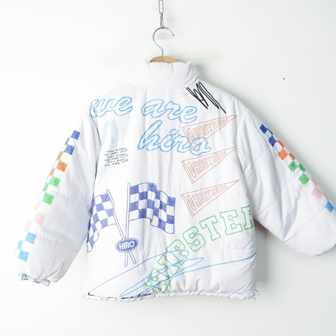 130/키즈 HIRO 히로 리버시블 드로잉 다운 패딩 상품이미지2