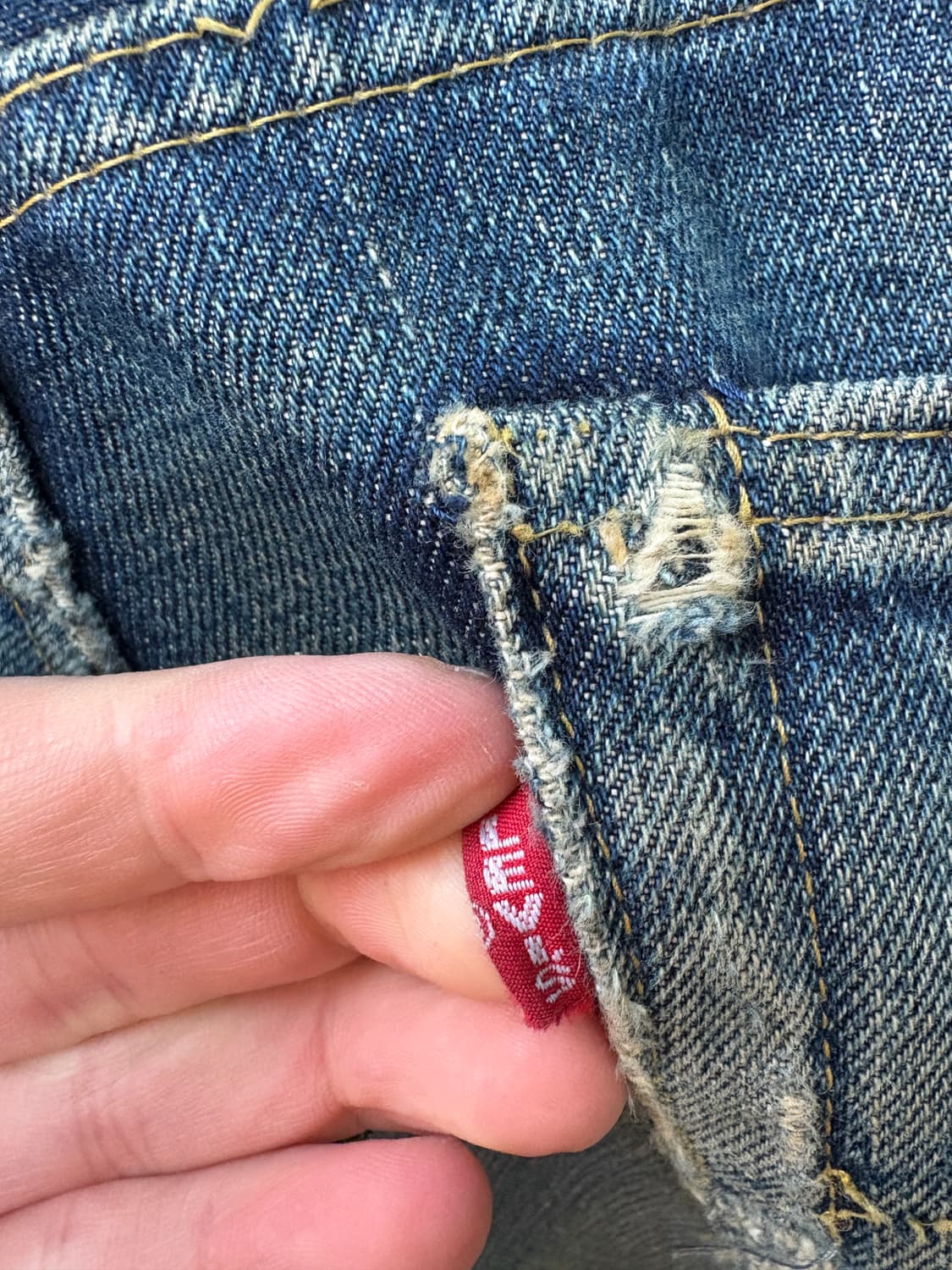 90's 리바이스 빅E 503B 셀비지 데님 팬츠 상품이미지8