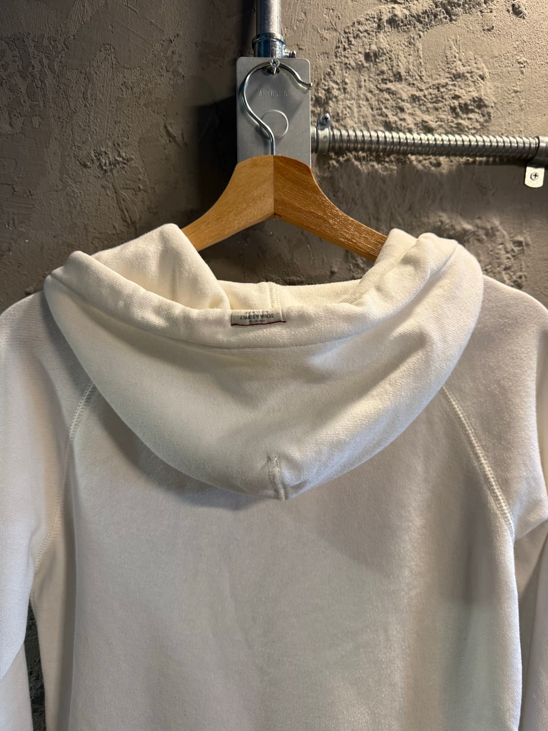 M 데님앤서플라이 랄프로렌 로고 풀집업 후드집업 화이트 상품이미지6