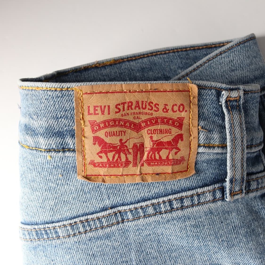 리바이스 스트레이트 연청 데님 팬츠 상품이미지6