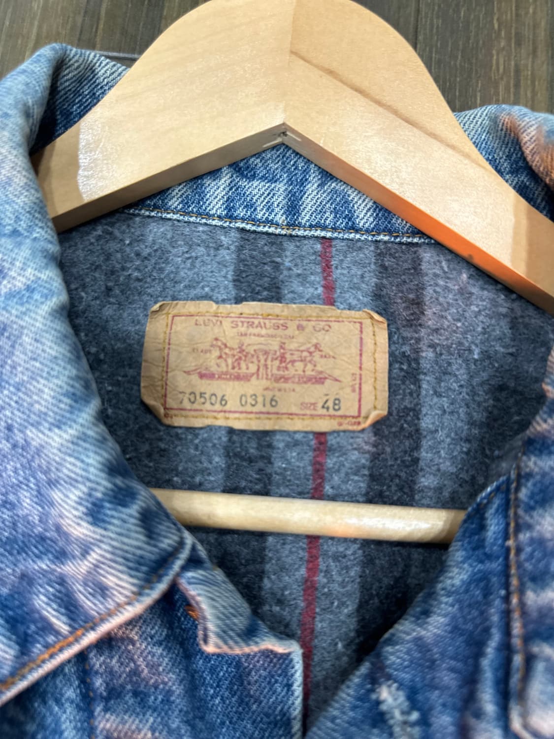 90s 리바이스 usa 70506-0316 데님 트러커 100사이즈 상품이미지3