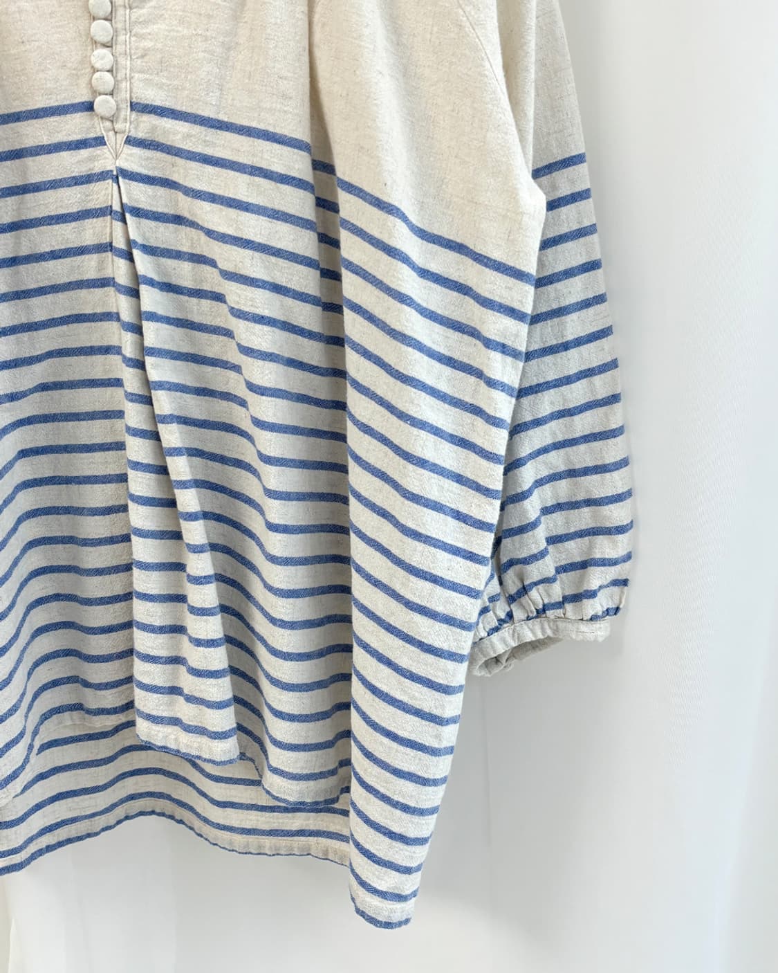 marina half stripe linen mixed blouse 상품이미지4