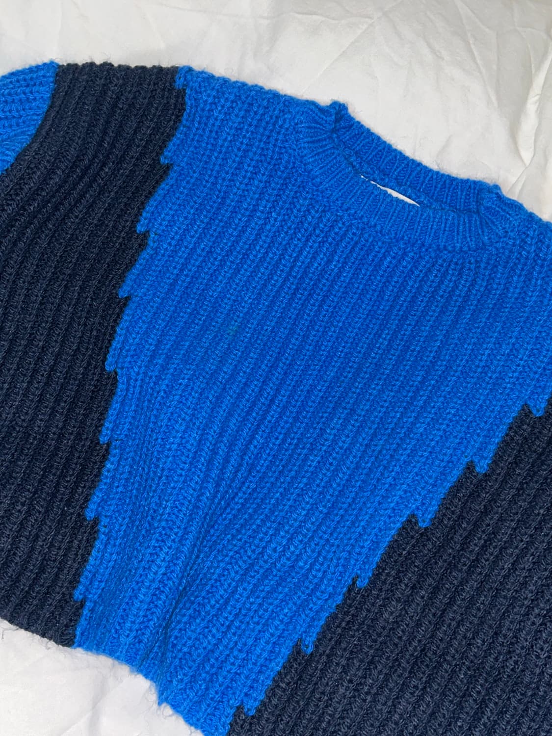Zara blue cropped knit 상품이미지3
