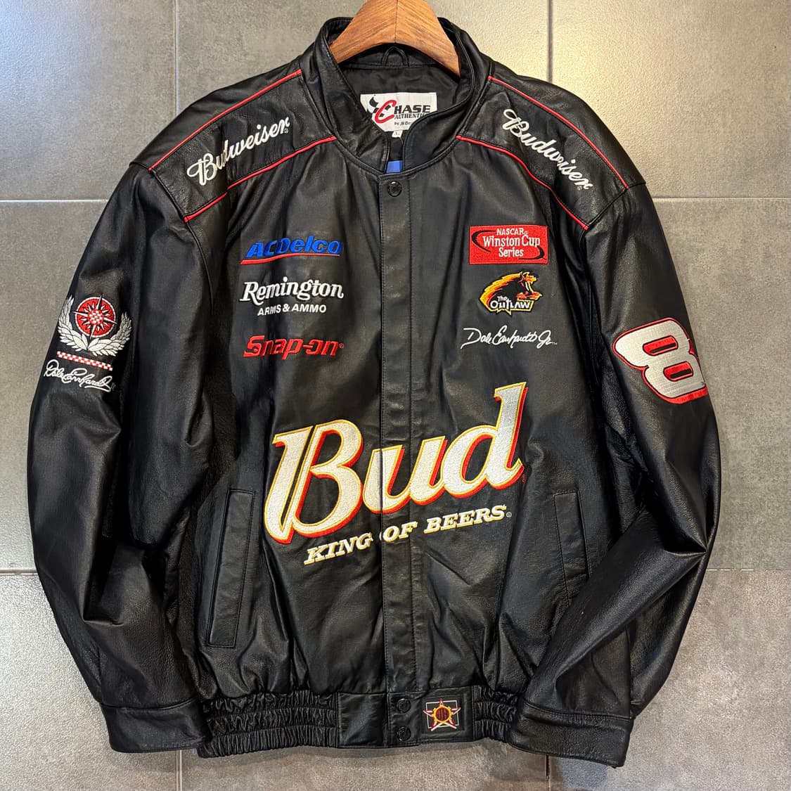 [No.9] JH Design 버드 와이저 레더 레이싱자켓 상품이미지1