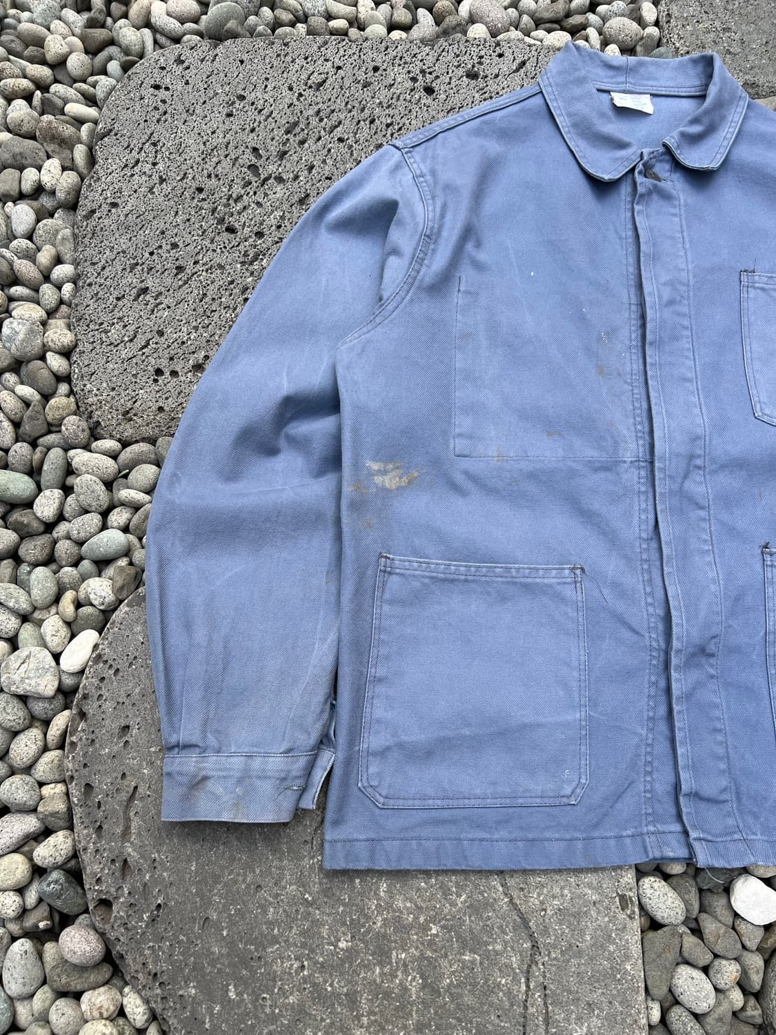 OLD WASHING BLUE VINTAGE FRENCH 프렌치워크자켓 상품이미지4
