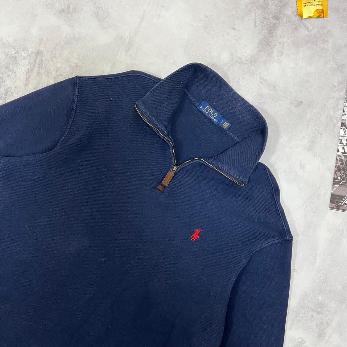 폴로 랄프로렌 반집업 네이비 니트 상품이미지3