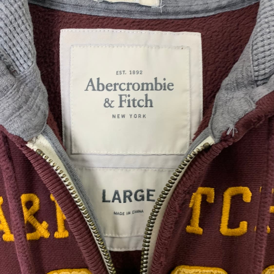 아베크롬비 y2k 와투케 버건디 후드집업 상품이미지6