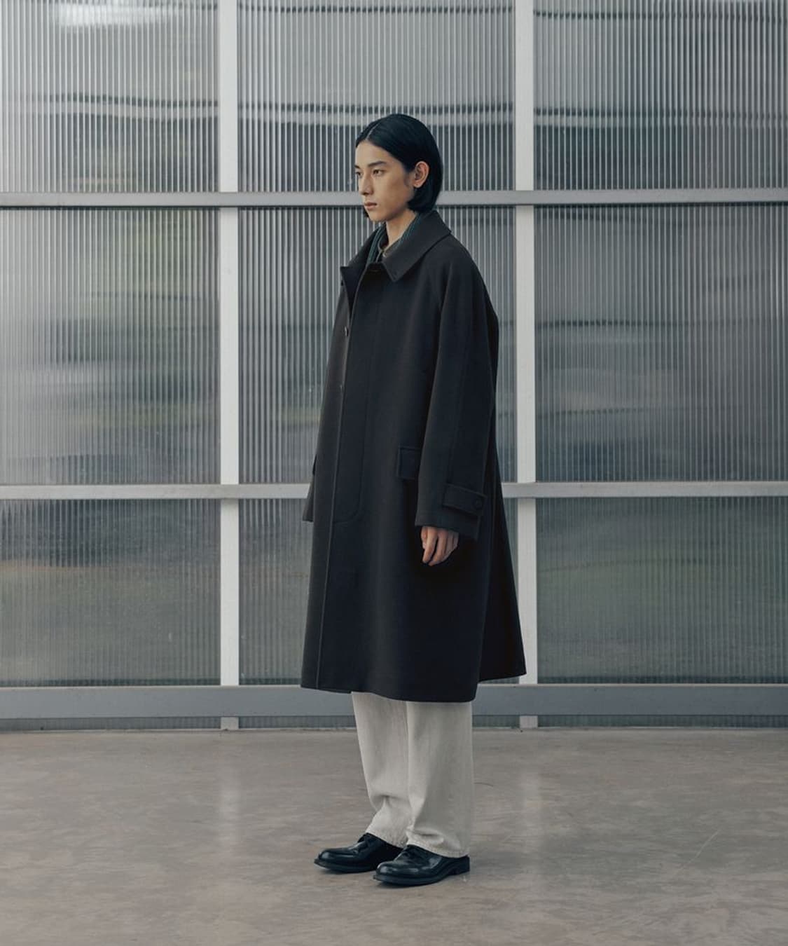 어나더오피스 차콜브라운 앰플 발마칸 캐시미어 코트 3사이즈 105 110 상품이미지2