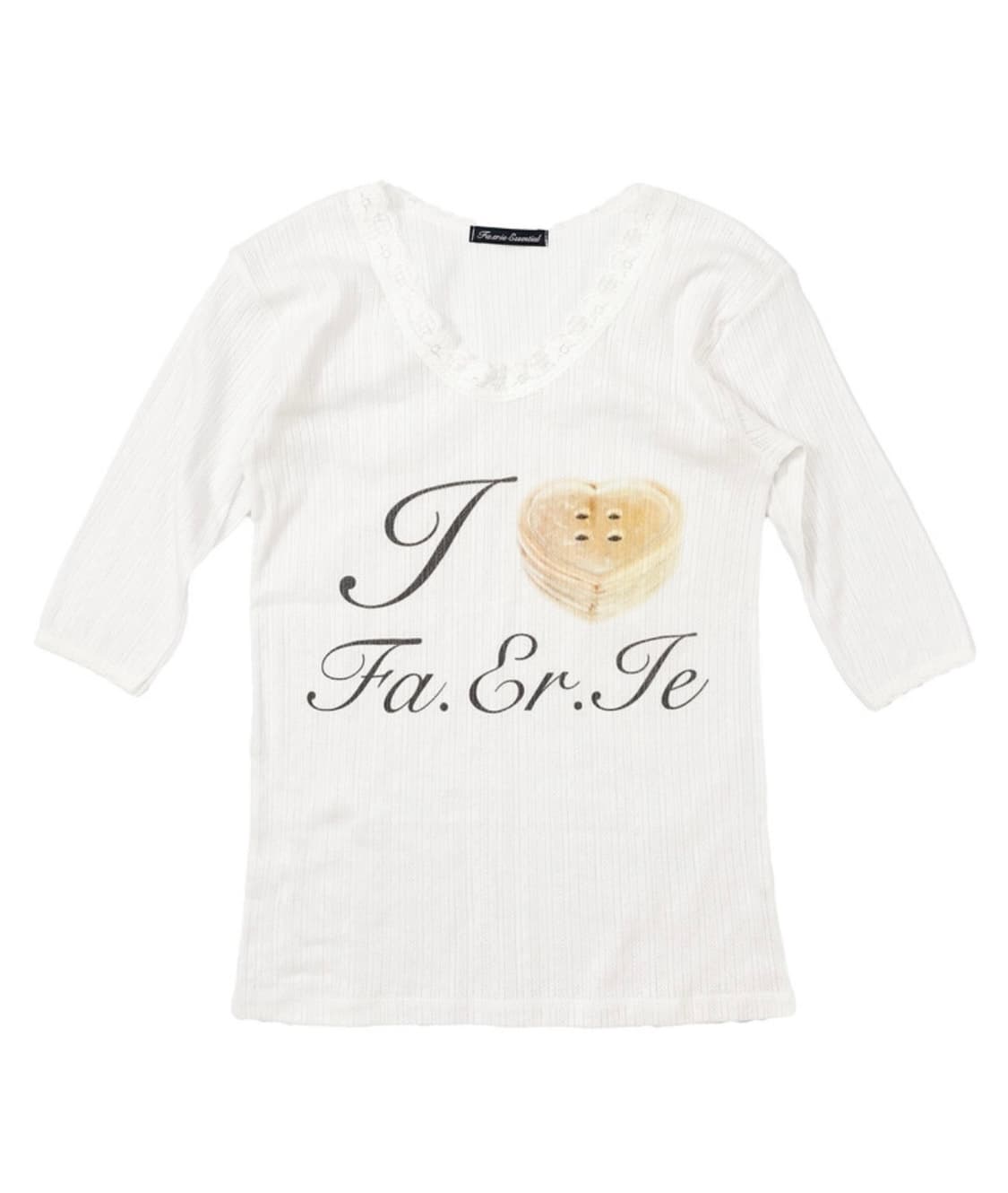샵페어리 lace T-shirt (ivory) 레이스 티셔츠 상품이미지1