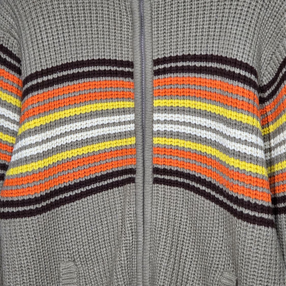 JPN 빈티지 브라운 스트라이프 니트 집업 상품이미지4