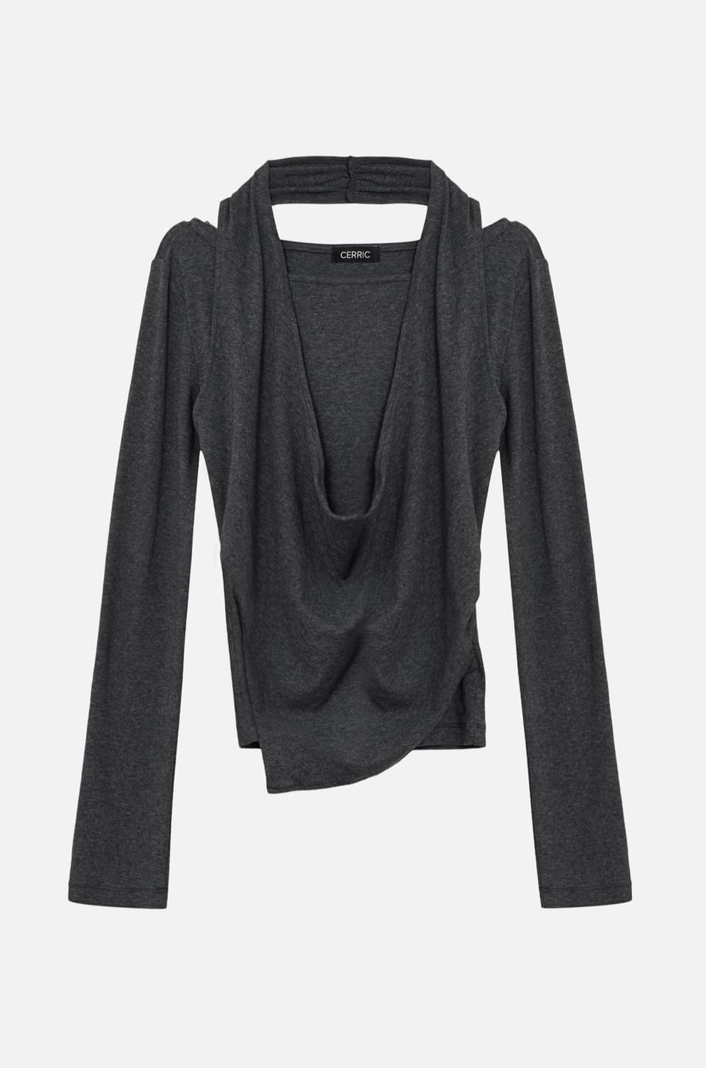 CERRIC 세릭 레이어드 홀터 탑 / 차콜 상품이미지8