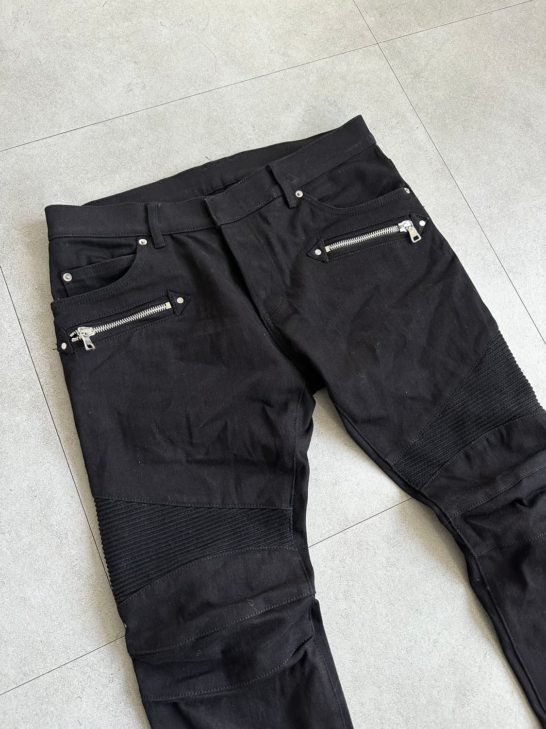 발망 아카이브 지퍼 바이커 블랙진 상품이미지5