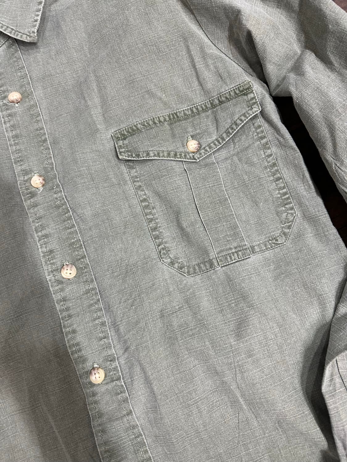 St. Johns Bay 카키색 남방 셔츠 L사이즈 데일리룩 새제품 상품이미지2