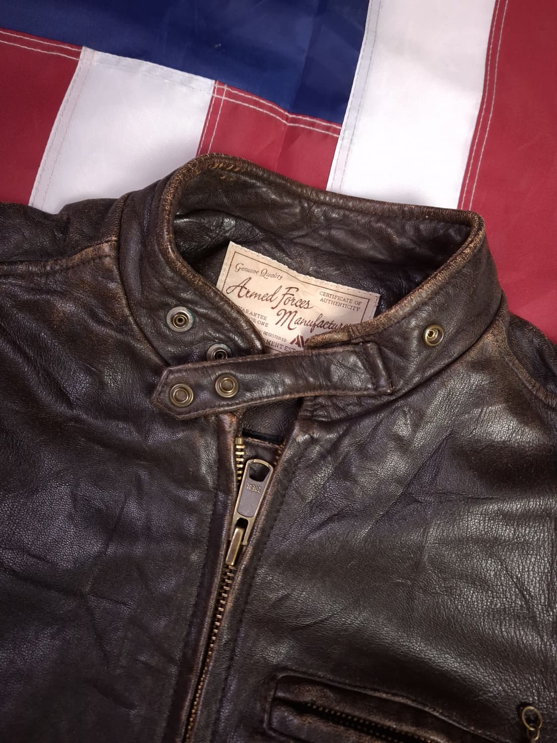 오리지날 아비렉스 리얼레더 싱글 라이더자켓 상품이미지2