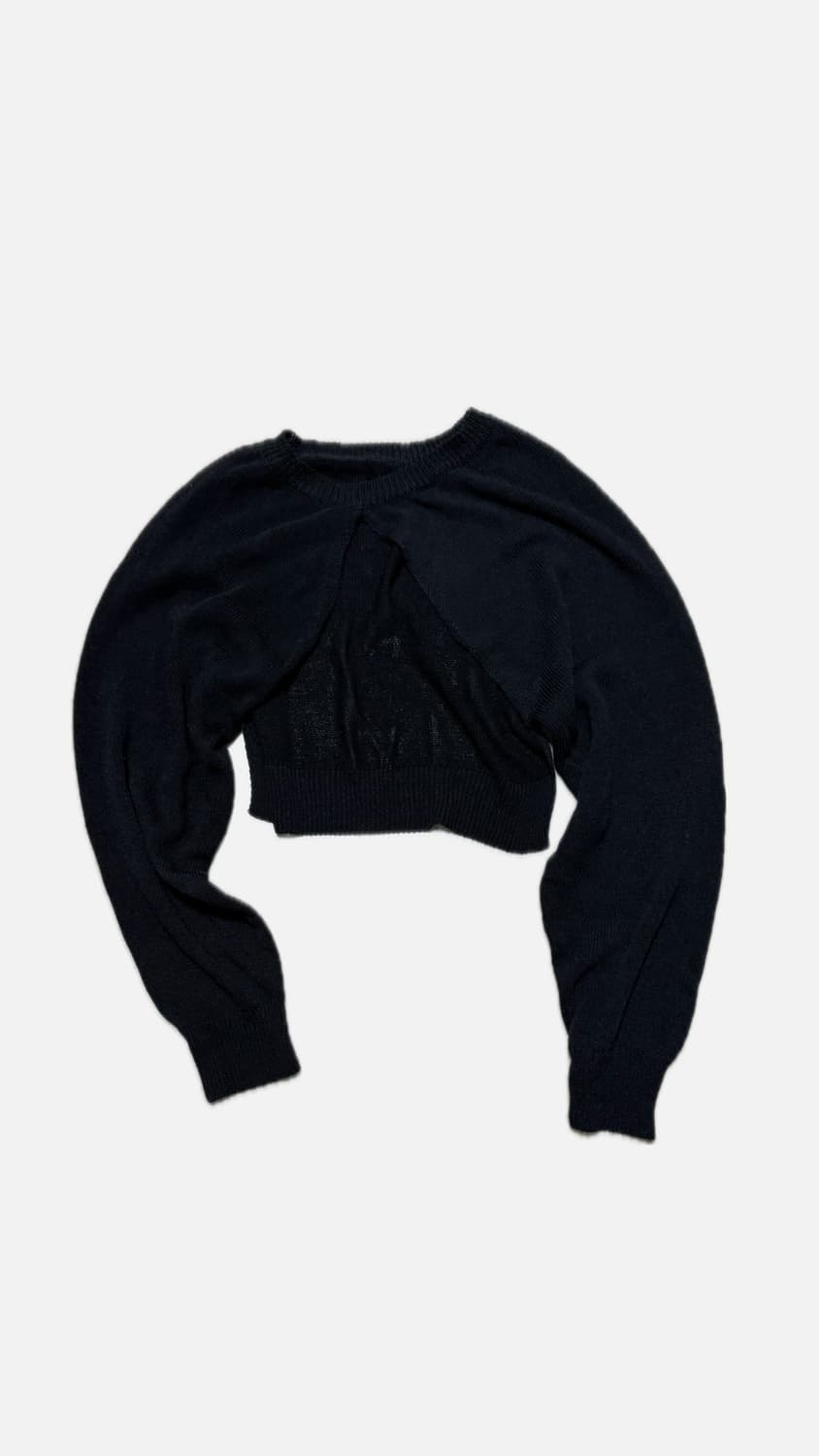 라인 디테일 볼레로 맨투맨가디건  상품이미지1