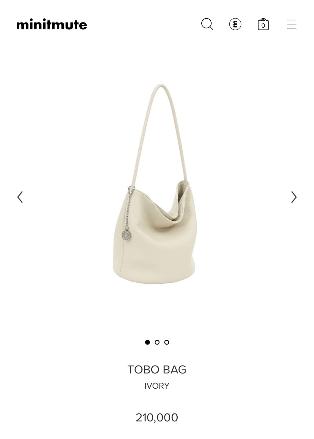 1회 착용) 미닛뮤트 토보백 아이보리 상품이미지4