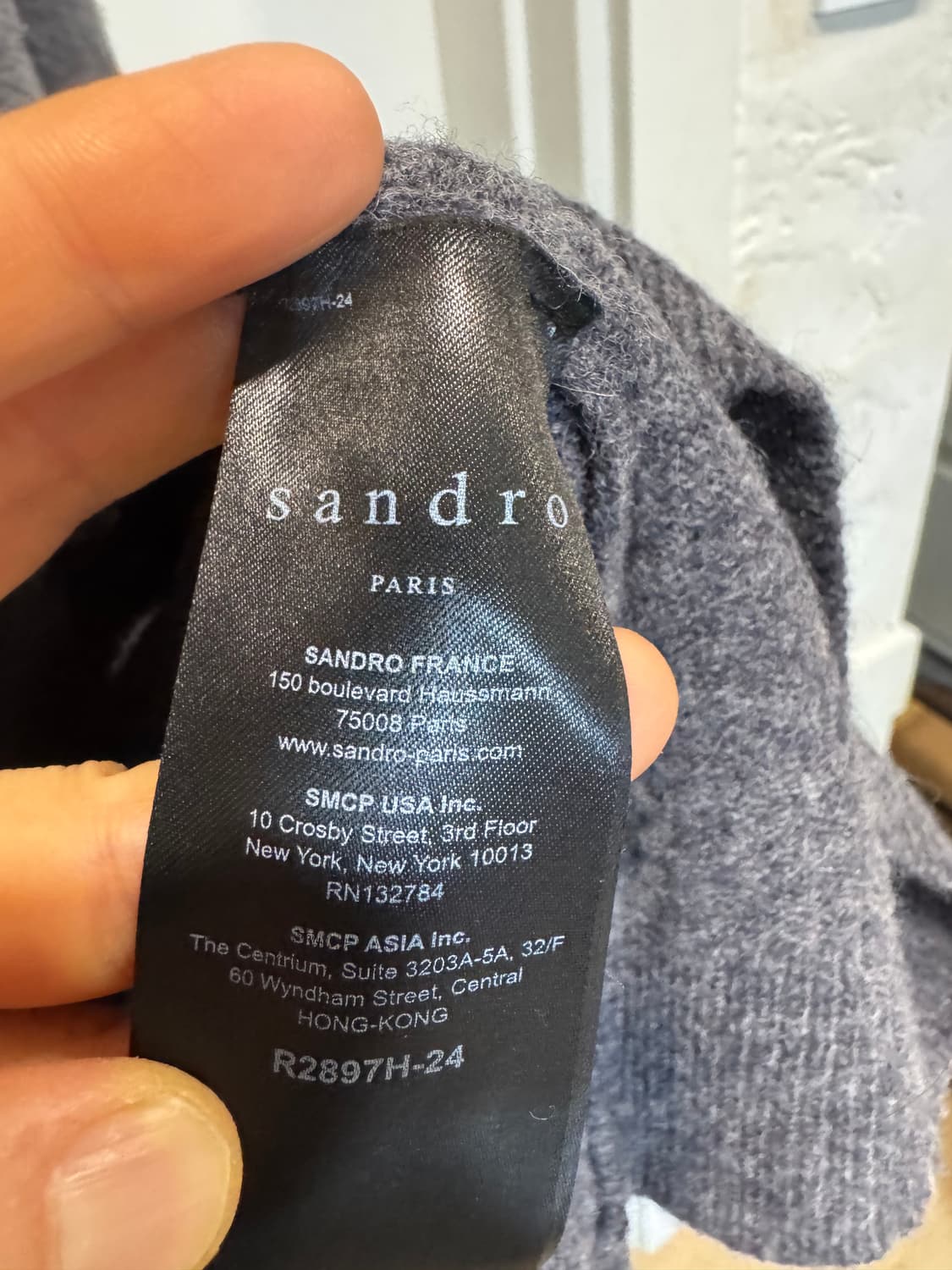 산드로 그레이 엘리어트 칼라 울 원피스 상품이미지9