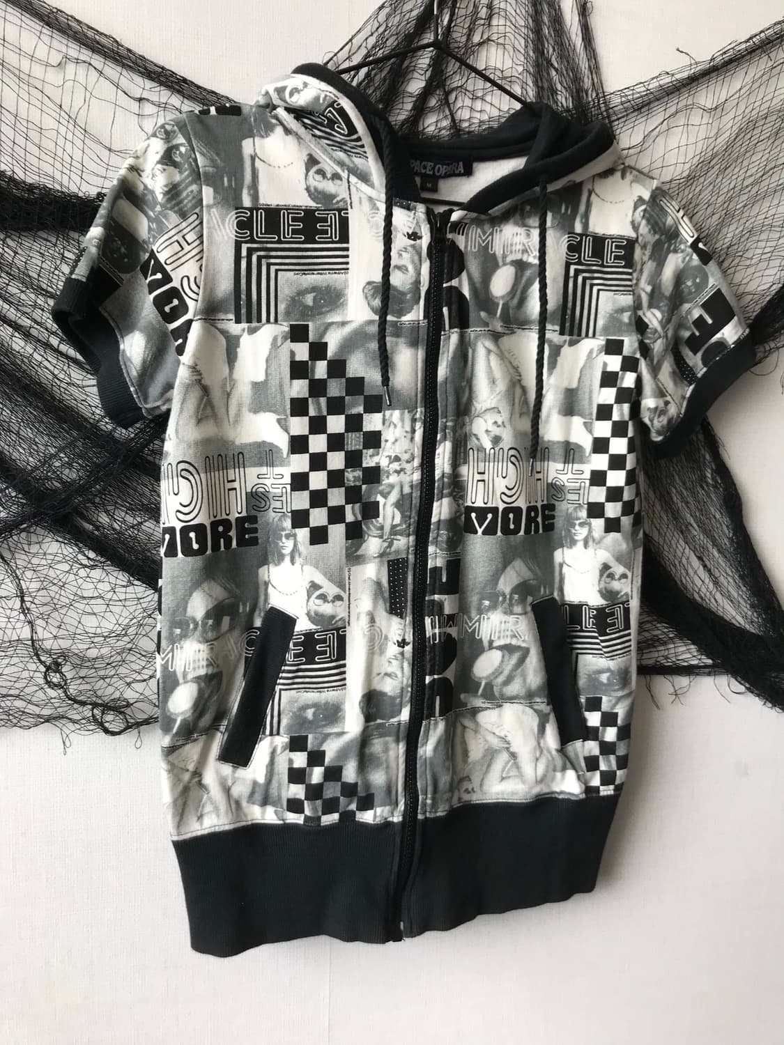 00s pattern cotton hoddie halfsleeve  상품이미지3
