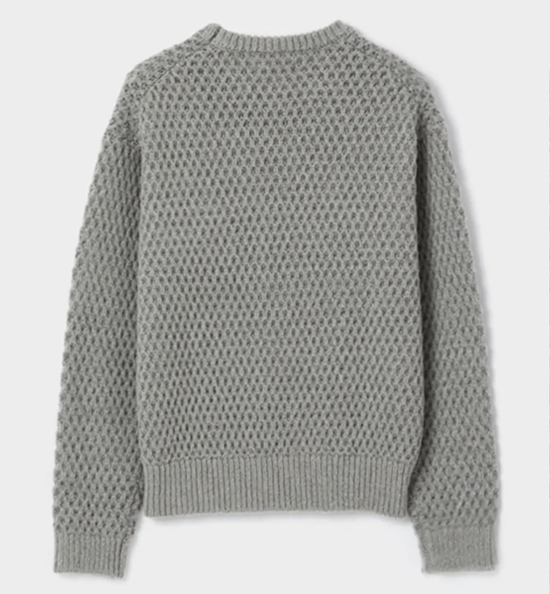 (새상품) 르마드 투톤 와플 울 니트 그레이 2사이즈 상품이미지4