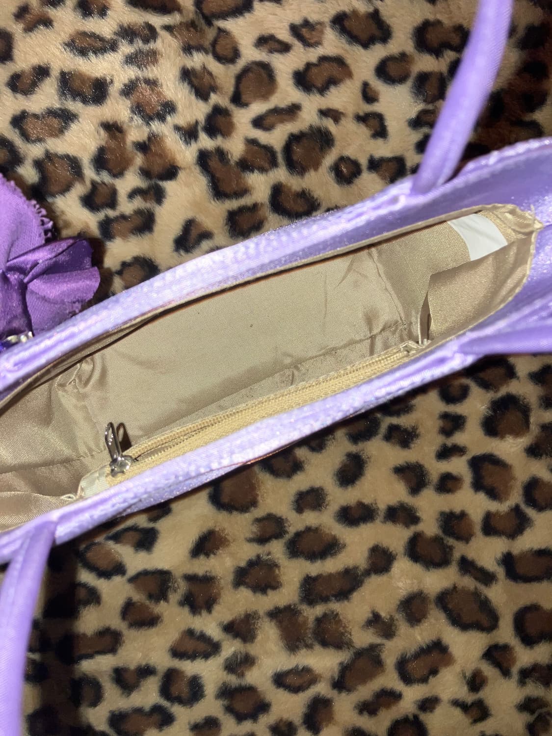 jpn 퍼플 코사지 새틴 백 상품이미지4