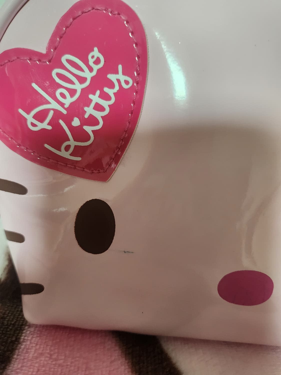 고전키티 핑크 에나멜 파우치 헬로키티 키티 상품이미지3