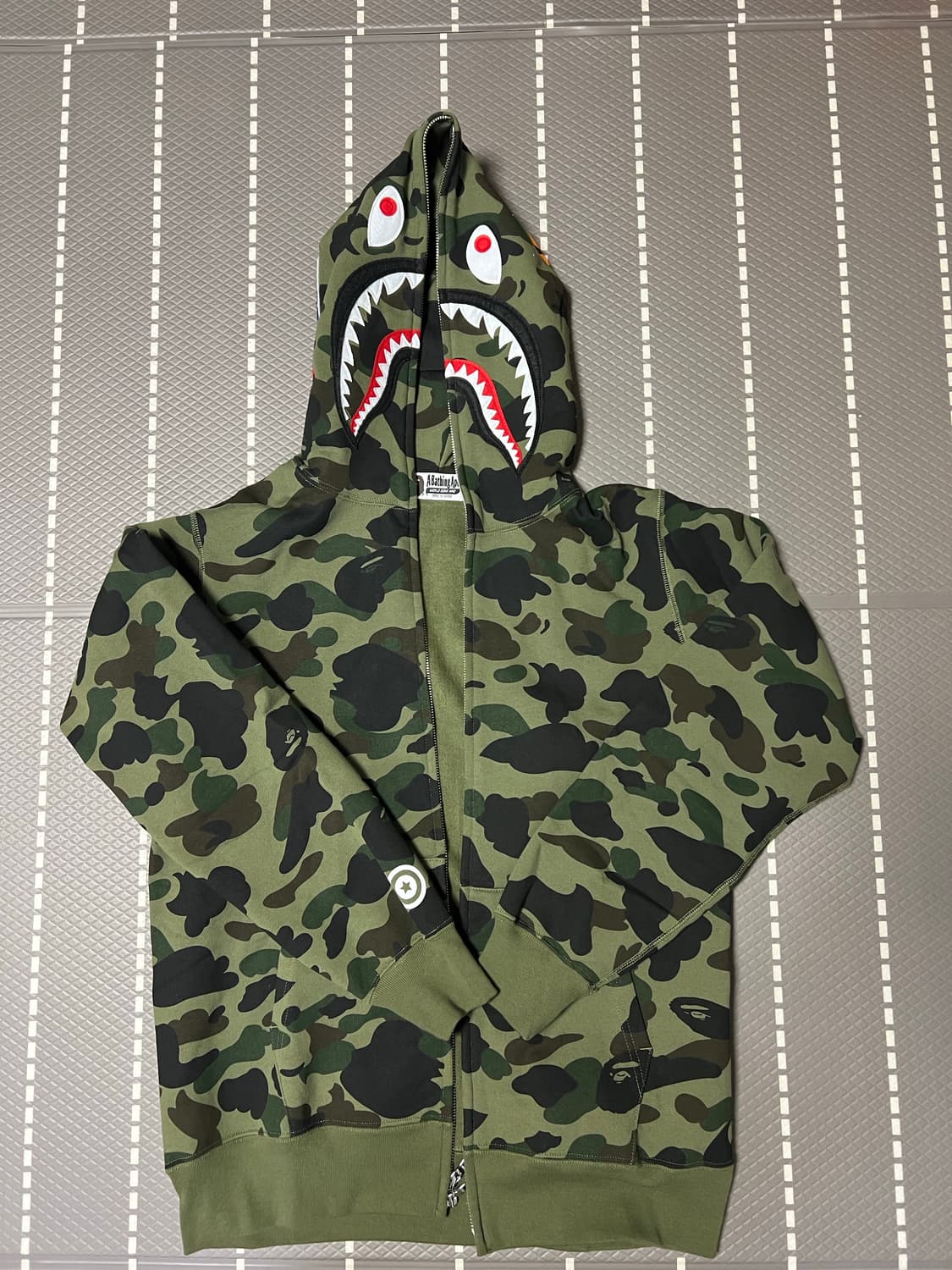 베이프 녹계 후드집업 / L 상품이미지1