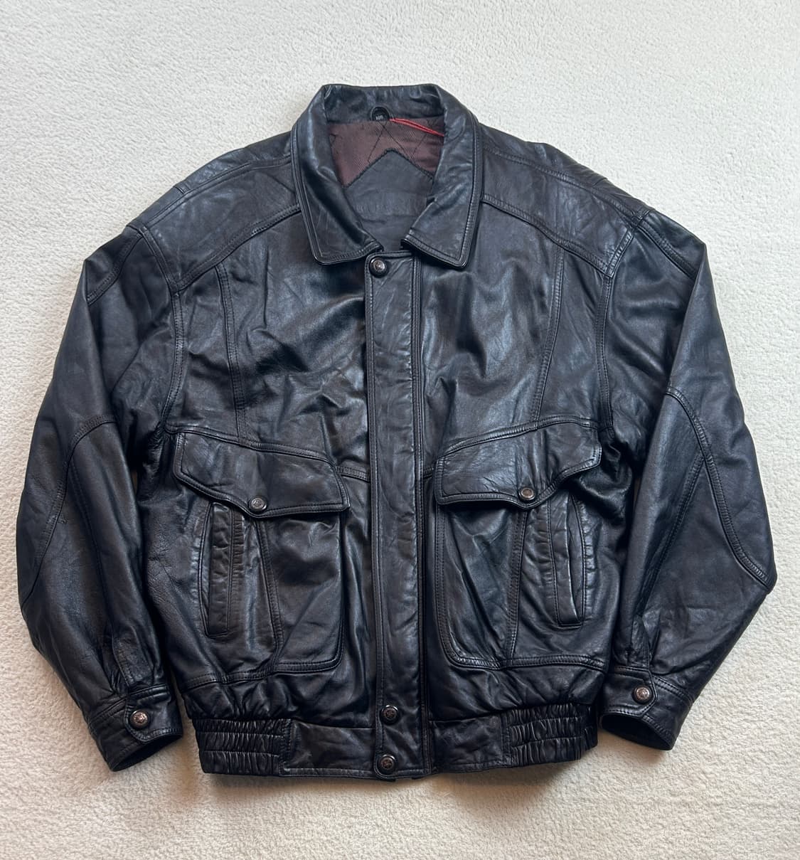 빈티지 봄버 가죽자켓(양가죽) 상품이미지1