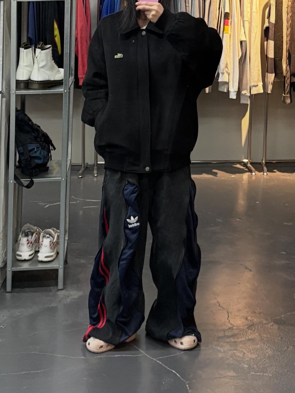 라코스테 블랙 울 봄버 블루종 자켓 A2837 상품이미지1