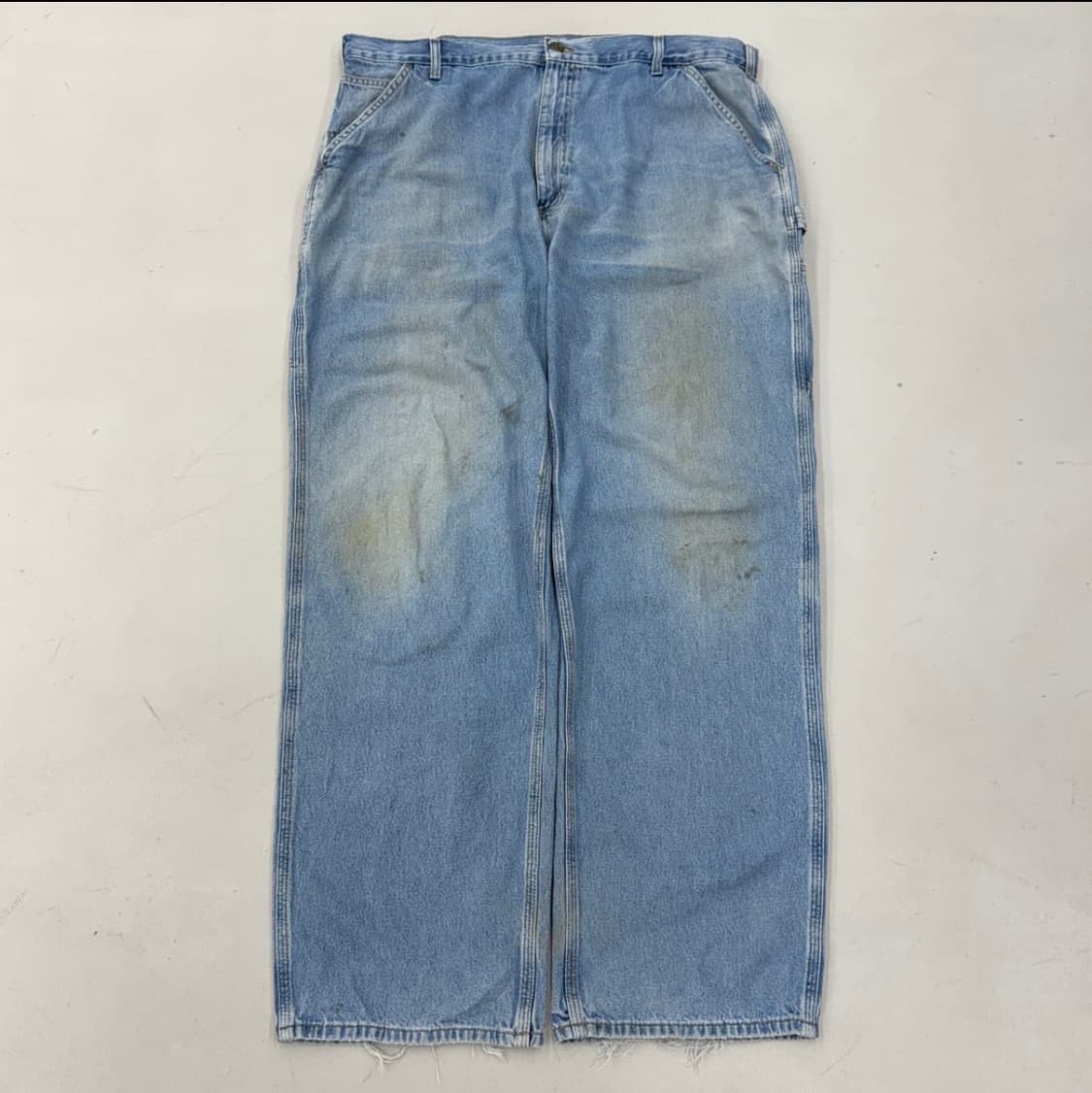 칼하트 og 가죽패치 카펜더 와이드 워크팬츠  상품이미지1